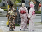 Kimono, women dressed in kimonos, formal dress in Japan